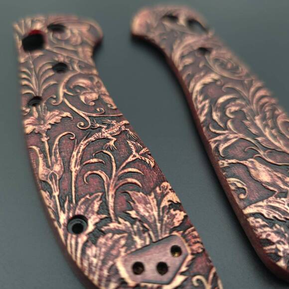 Wild Thickets Baroque - Benchmade Griptilian 550, 551 Knife Scales by Svechnikov Knives