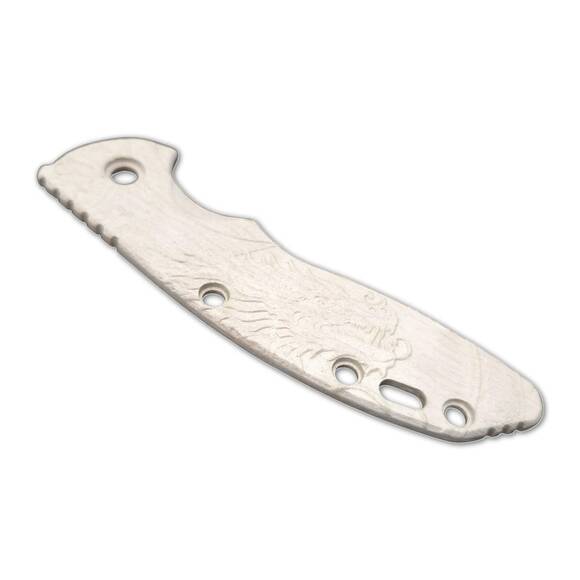Hinderer XM-18 3.5 lefty maple handle scales - Yang Dragon White / hand-painted