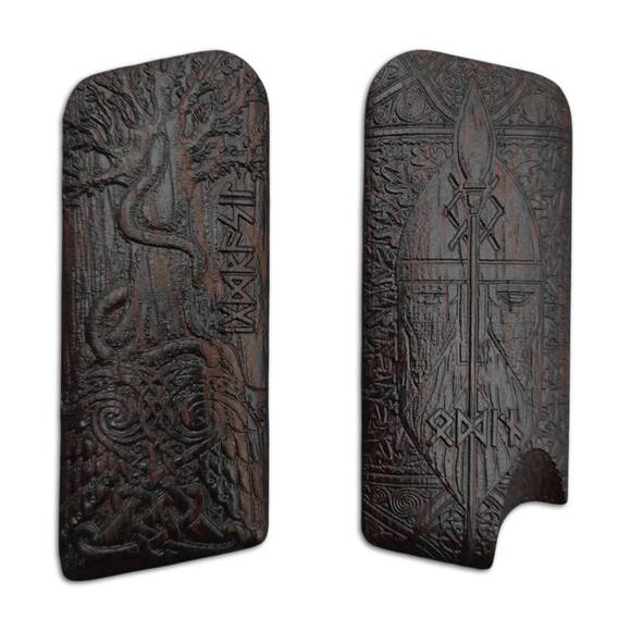 Tokarev TT wenge grips - Yggdrasil And Odin / hand-painted