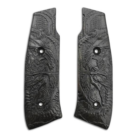 Laugo Arms Alien maple grips - Alien Black / hand-painted
