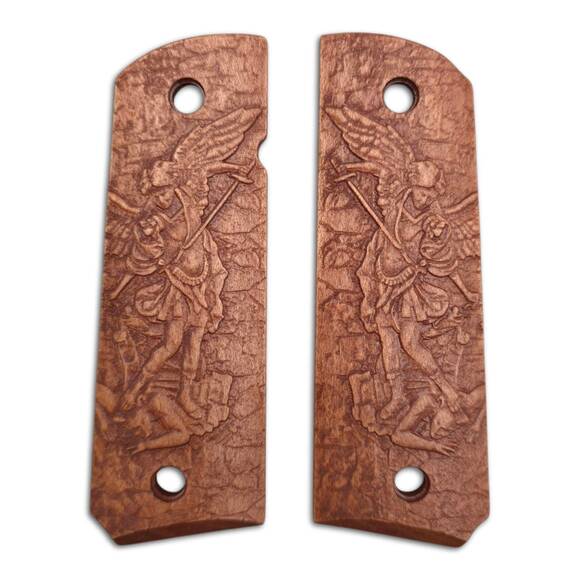 1911 full-size maple grips - Archangel Michael (3138) / hand-painted