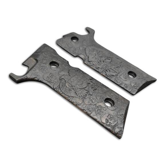 Beretta 92XI, 92GTS maple grips - Armenian Reaper Black / hand-painted