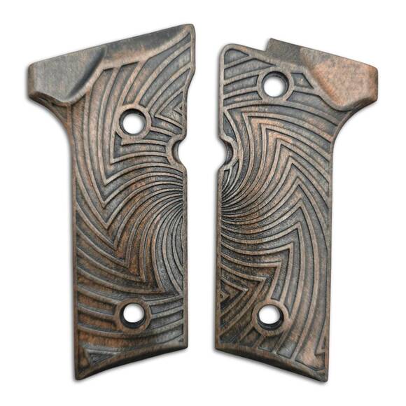 Beretta 92X, M9A3, M9A4 maple grips - Artefact Dark Bronze / hand-painted