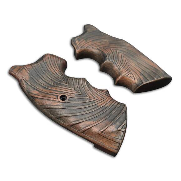 Colt Python maple grips - Artefact Dark Bronze / hand-painted