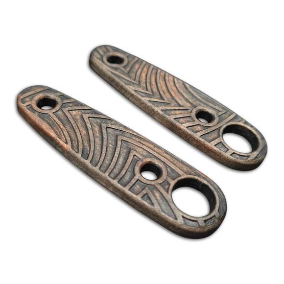 ESEE Izula 2 maple handle scales - Artefact Dark Bronze / hand-painted