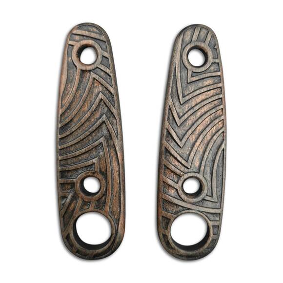 ESEE Izula 2 maple handle scales - Artefact Dark Bronze / hand-painted