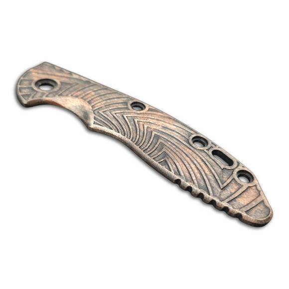 Hinderer XM-18 3.5 maple handle scales - Artefact Dark Bronze / hand-painted