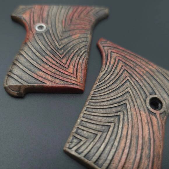 Seecamp LWS-25/32 maple grips - Artefact Dark Bronze / hand-painted