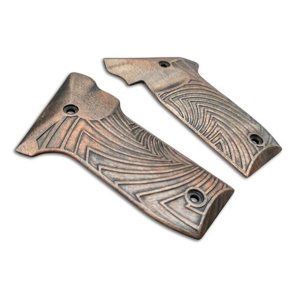 Smith And Wesson 22 Victory maple grips - Artefact Dark Bronze / hand-painted