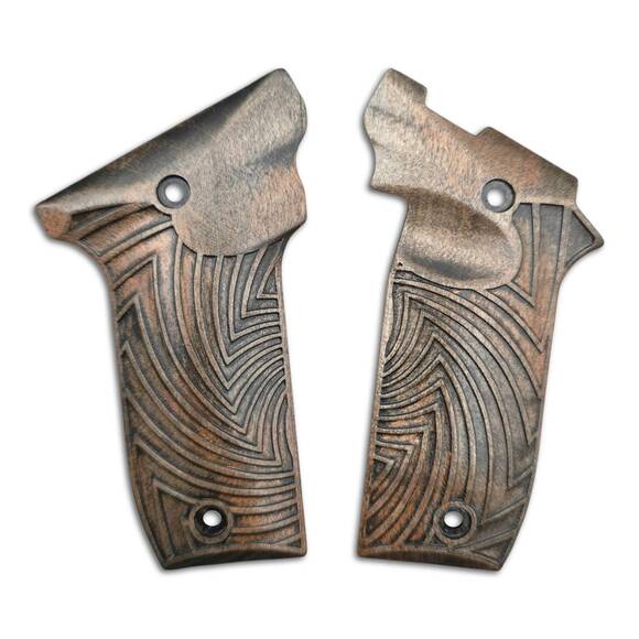 Smith And Wesson 22 Victory maple grips - Artefact Dark Bronze / hand-painted