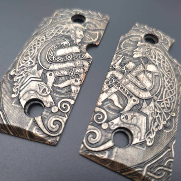 Sig Sauer P238 maple grips - Celtic Heart / hand-painted