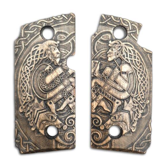Sig Sauer P238 maple grips - Celtic Heart / hand-painted