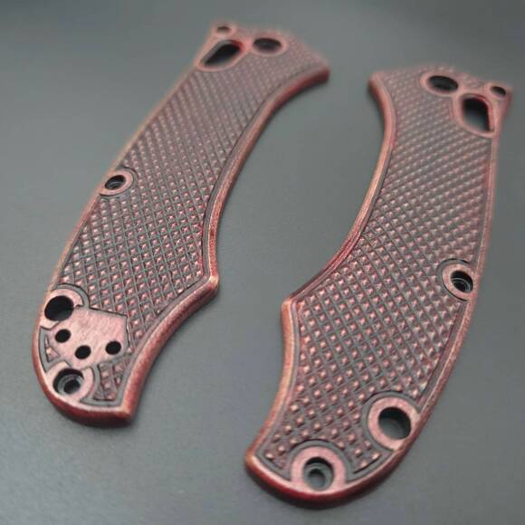Benchmade Rift 950 maple handle scales - Classic V2 Dark Cherry / hand-painted