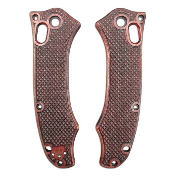 Benchmade Rift 950 maple handle scales - Classic V2 Dark Cherry / hand-painted