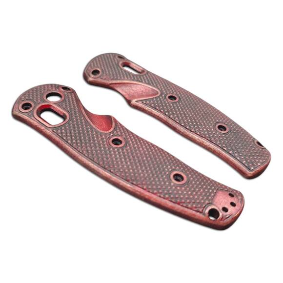 Benchmade Volli 1000001 maple handle scales - Classic V2 Dark Cherry / hand-painted