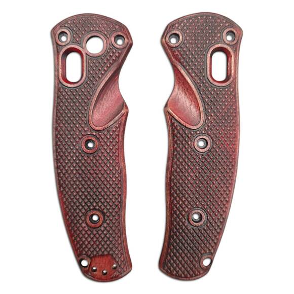 Benchmade Volli 1000001 maple handle scales - Classic V2 Dark Cherry / hand-painted