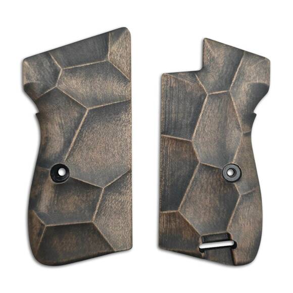 Sig Sauer P210 maple grips - Crack V2 (3169) / hand-painted