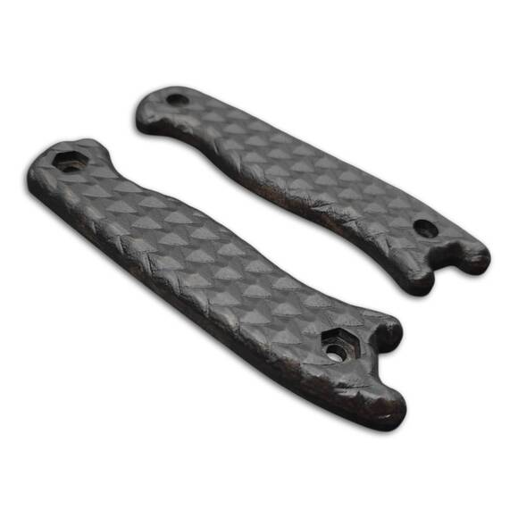 Ka-Bar Becker Short maple handle scales - Dragon Scales Black / hand-painted