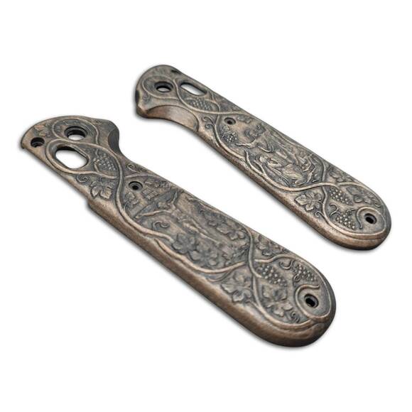 Benchmade Redoubt 430 maple handle scales - Eden Dark / hand-painted