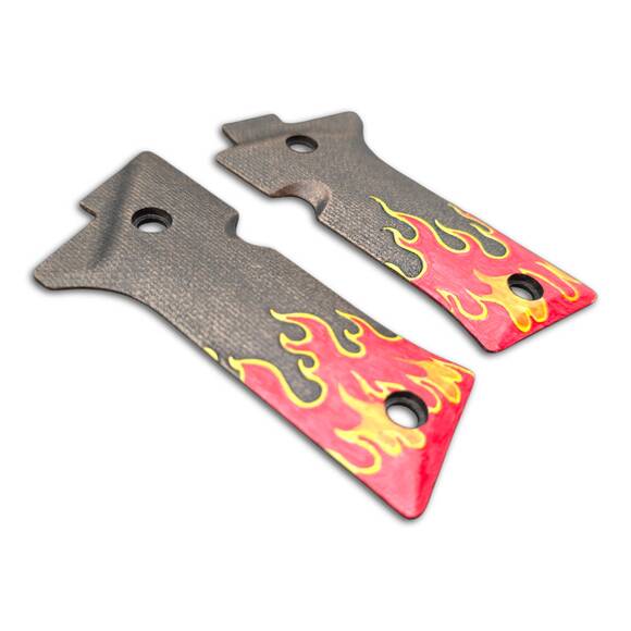 Beretta 80X Cheetah maple grips - Flame / hand-painted
