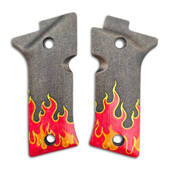 Beretta 80X Cheetah maple grips - Flame / hand-painted