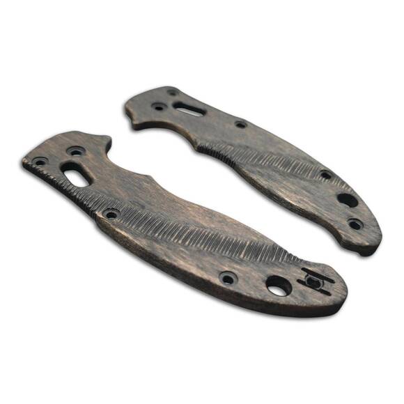 Spyderco Manix 2 Lightweight maple handle scales - Gap (3169) / hand-painted