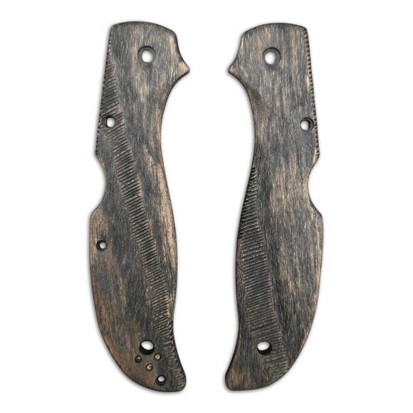 Spyderco Stretch 2 XL maple handle scales - Gap (3169) / hand-painted