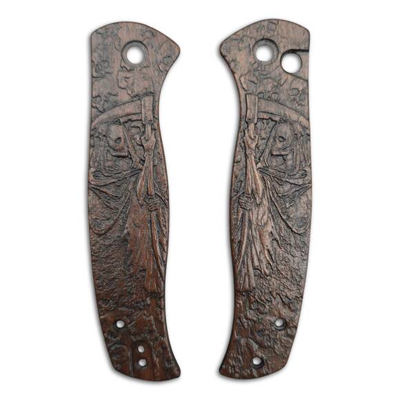 CIVIVI Incindie walnut handle scales - Grim Reaper Dark / hand-painted