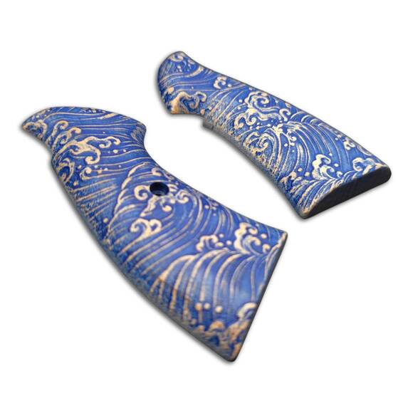 Zastava M83 maple grips - Japan Wave / hand-painted