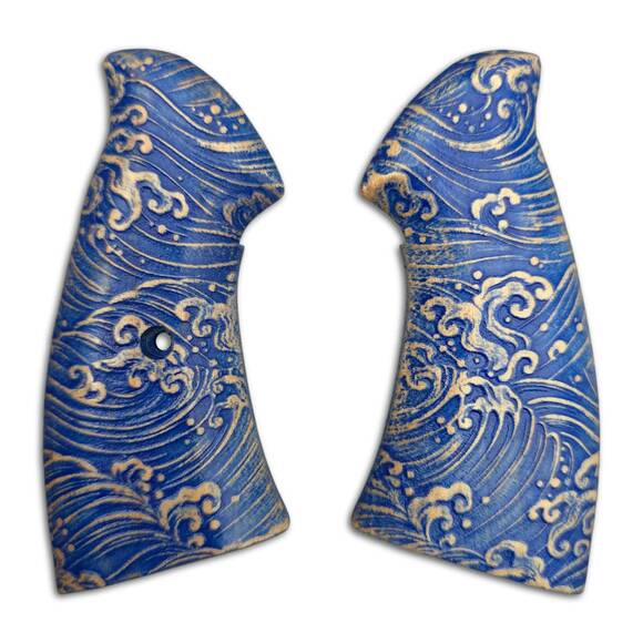 Zastava M83 maple grips - Japan Wave / hand-painted