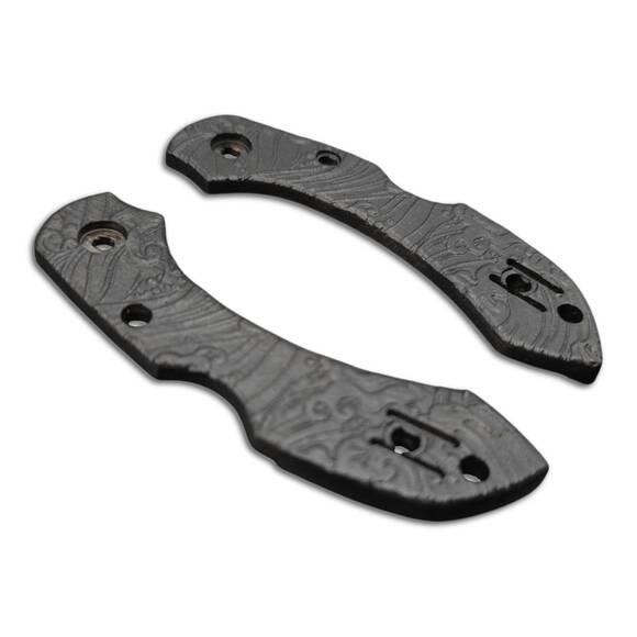 Spyderco Dragonfly 2 maple handle scales - Japan Wave Black / hand-painted