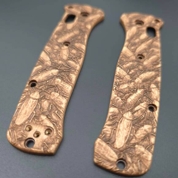 Benchmade Bailout 537 maple handle scales - Kitchen Buddies (3166) / hand-painted