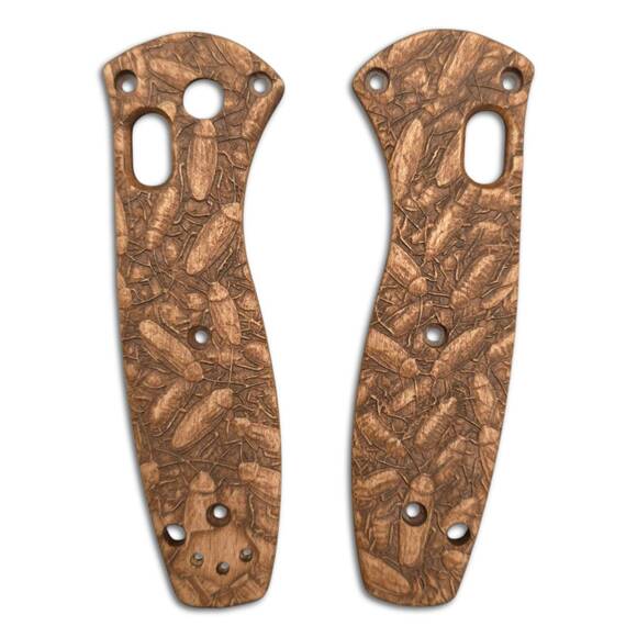 Benchmade Mini Barrage 585 maple handle scales - Kitchen Buddies (3166) / hand-painted