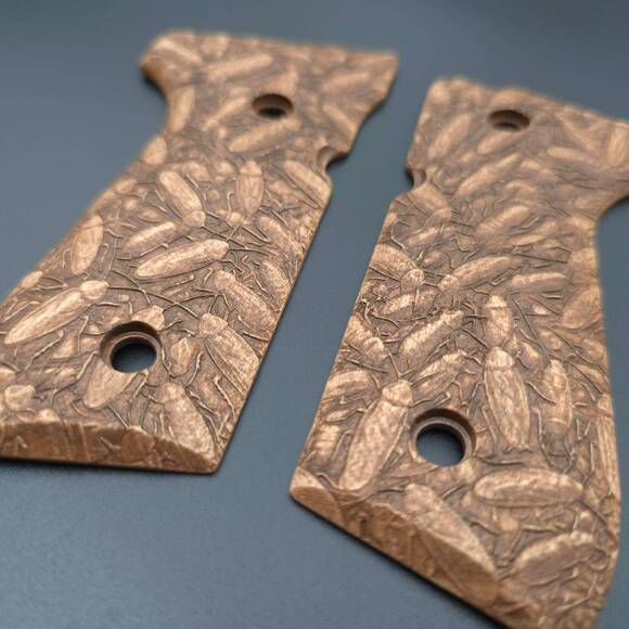 Beretta 92 full-size maple grips - Kitchen Buddies (3166) / hand-painted