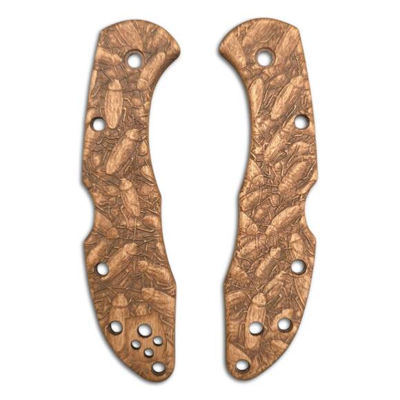 Spyderco Delica 4, Lil' Matriarch maple handle scales - Kitchen Buddies (3166) / hand-painted