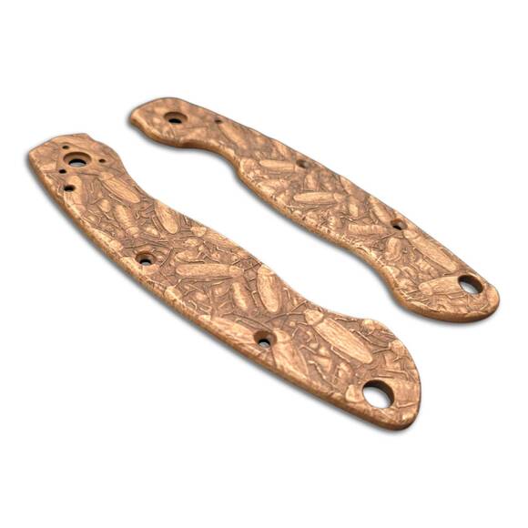 Spyderco Military maple handle scales - Kitchen Buddies (3166) / hand-painted