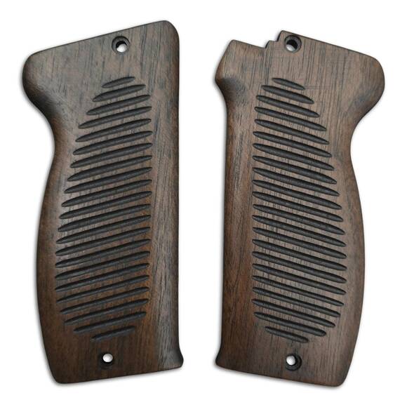 MAC Mle 1950 walnut grips - Original Dark / hand-painted
