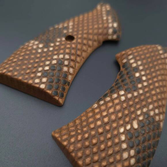 Zastava M83 maple grips - Python Skin / hand-painted