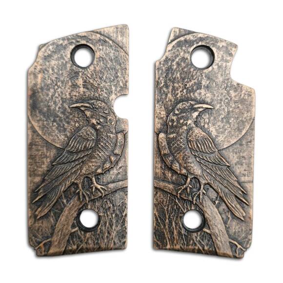 Sig Sauer P238 maple grips - Raven / hand-painted