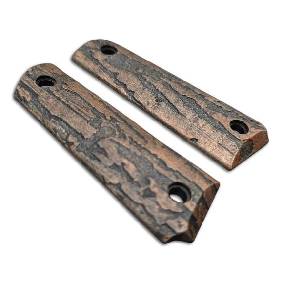 Browning 1911 22 / 380 maple grips - Roughness Bronze / hand-painted