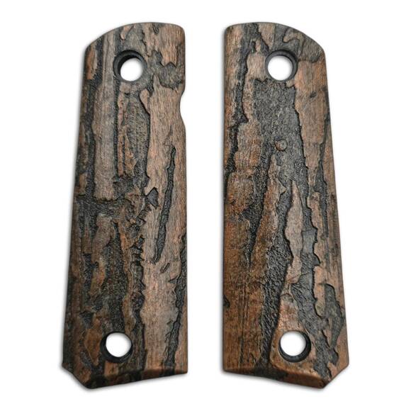 Browning 1911 22 / 380 maple grips - Roughness Bronze / hand-painted