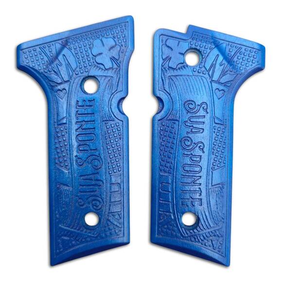 Beretta 92X, M9A3, M9A4 maple grips - Sua Sponte Ultramarine Pearl / hand-painted