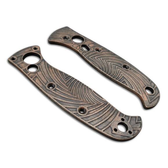 Spyderco Autonomy 2 maple handle scales - Textured V4 Dirty Bronze / hand-painted