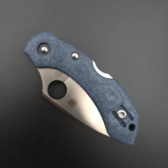 Spyderco Dragonfly 2 Micarta Bluejeans handle scales - Traditional / hand-painted