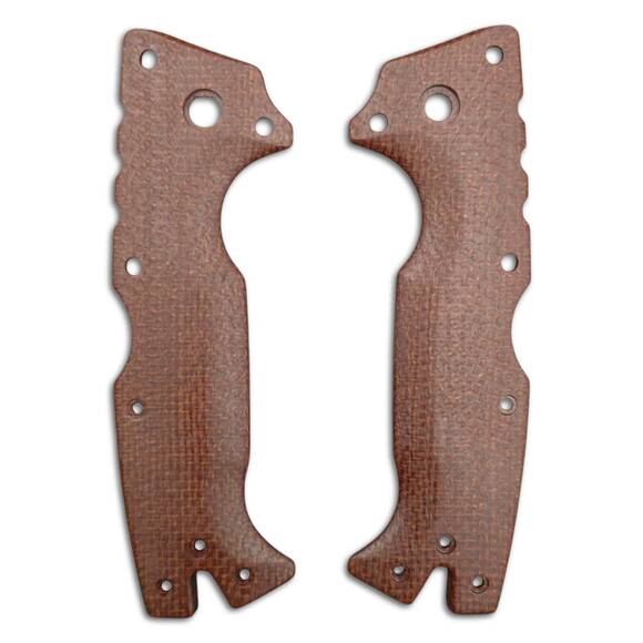 Cold Steel AD-10 Micarta Brown Burlap handle scales - Traditional / hand-painted
