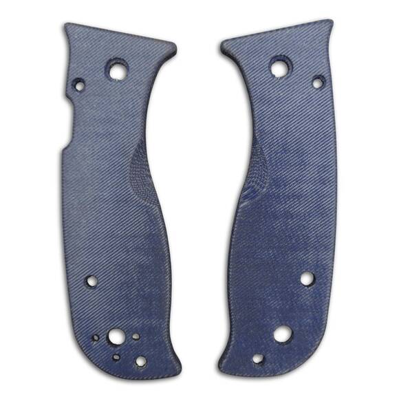 Spyderco Lil' Temperance 3/Lightweight Micarta Denim handle scales - Traditional / hand-painted