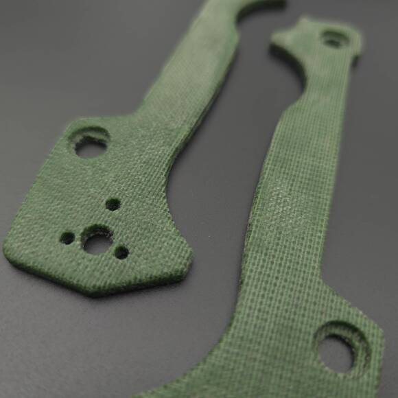 Cold Steel AD-15 Micarta Green handle scales - Traditional / hand-painted