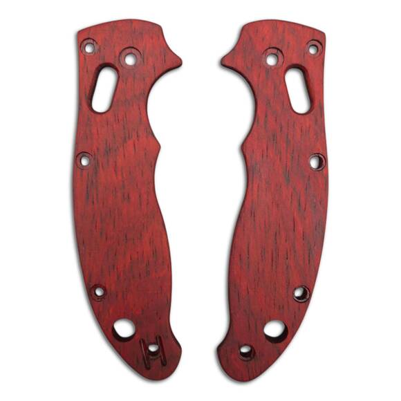 Spyderco Manix 2 Lightweight padauk handle scales - Traditional / hand-painted