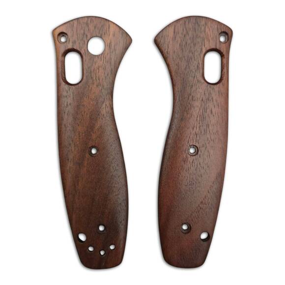 Benchmade Mini Barrage 585-02 walnut handle scales - Traditional / hand-painted