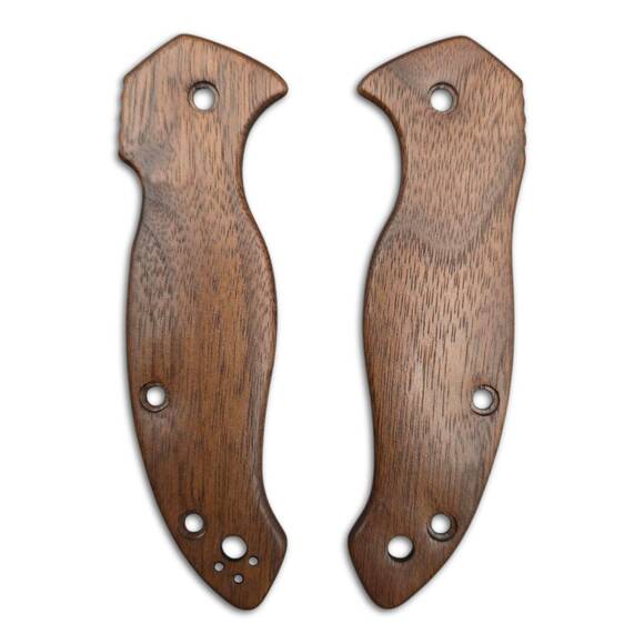 Spyderco Canis walnut handle scales - Traditional / hand-painted